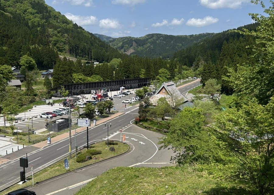緑に囲まれた事務所周辺の風景
